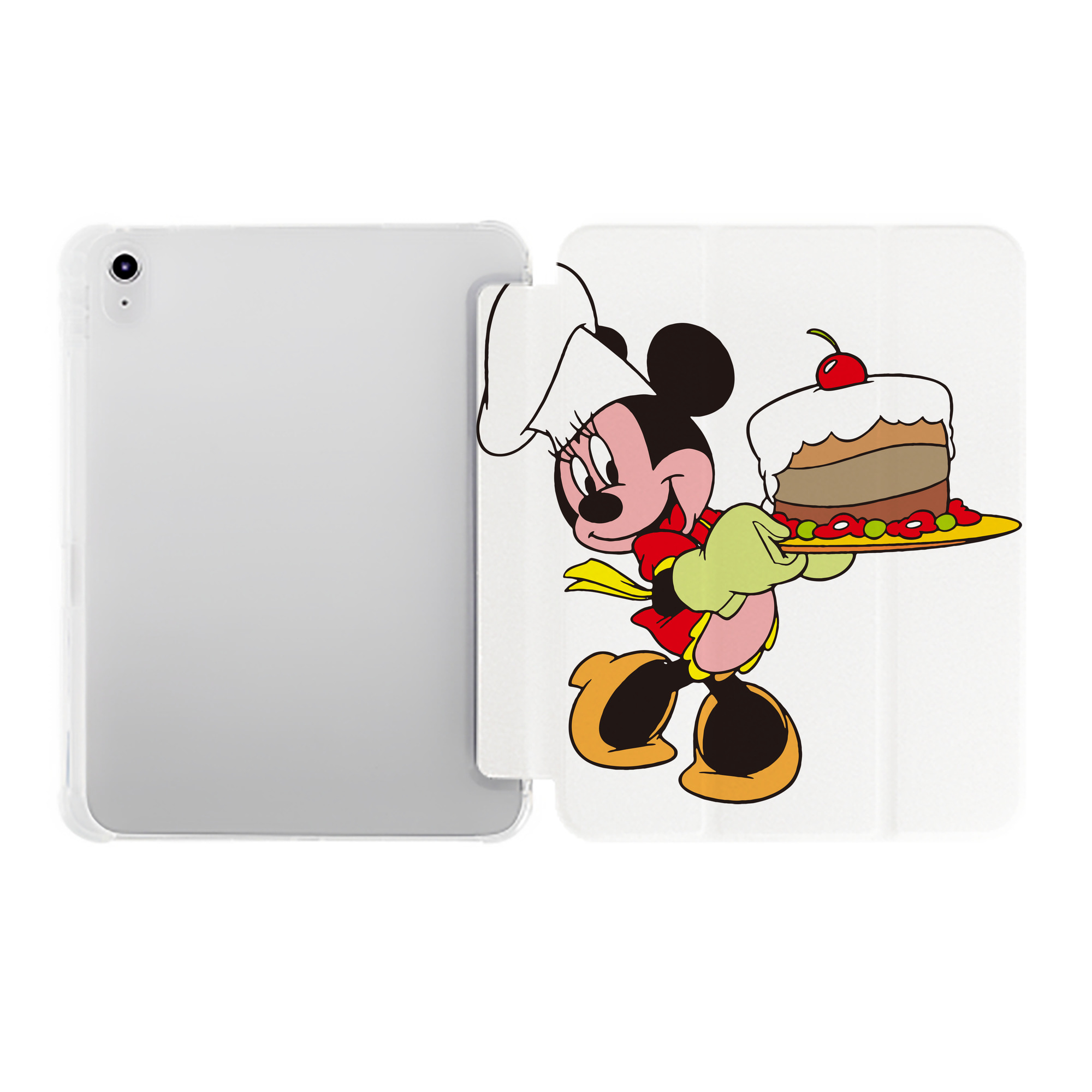 （画像用） ミッキーマウス Mickey Mouse IPad ケース ペン収納付き 三つ折りスタンド PUレザー×シリコン 対応機種9.5/10.5/10.9インチ